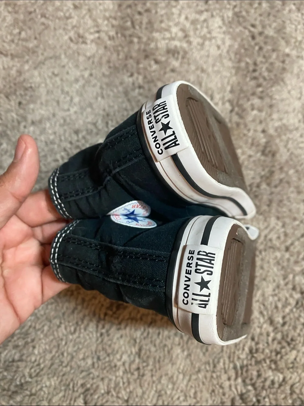 Converse Chuck Taylor Kids Black and White High-Top Sneakers size 8